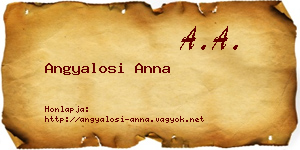 Angyalosi Anna névjegykártya