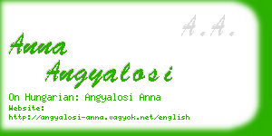 anna angyalosi business card